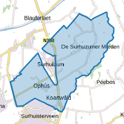 Verspreide huizen Surhuizum