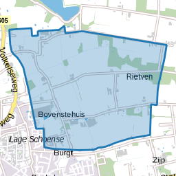 Verspreide huizen Bovenstehuis en Peelsehuis