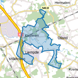 Verspreide huizen Kasteren en Berg
