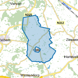 Verspreide huizen Halle