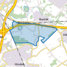 Verspreide huizen in het zuiden