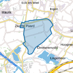 Verspreide huizen Ommerenveld en Zwarte Paard