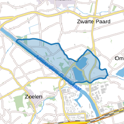 Verspreide huizen ten oosten van kanaal