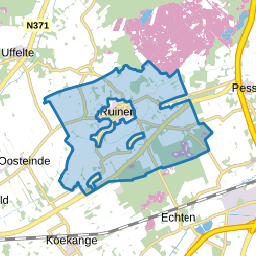 Verspreide huizen Ruinen