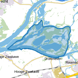 Verspreide huizen Biesbosch