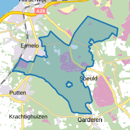 Verspreide huizen bosgebied