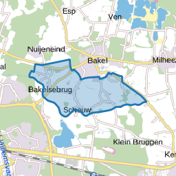 Verspreide huizen ten zuidwesten van Bakel