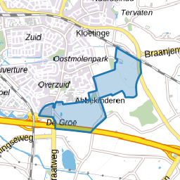 Verspreide huizen in het Zuiden