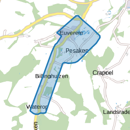 Euverem, Pesaken, Billinghuizen en Waterop