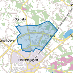 Verspreide huizen Veldmaat ten noorden van de spoorlijn