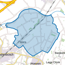 Verspreide huizen ten noorden van Hoeven