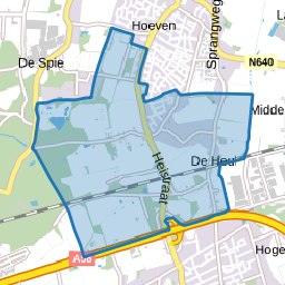 Verspreide huizen ten zuiden van Hoeven