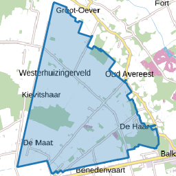 Verspreide huizen Westerhuizingerveld