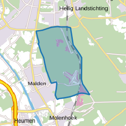 Verspreide huizen bosgebied ten oosten kanaal