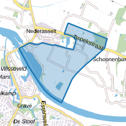 Verspreide huizen Nederasseltse Uiterwaarden