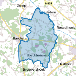 Verspreide huizen Boschheurne en Zwiepsche Broek
