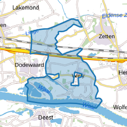 Verspreide huizen Dodewaard-Oost en Wely