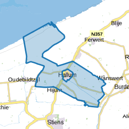 Verspreide huizen Hallum