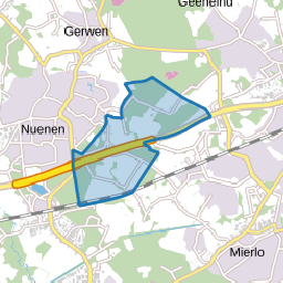 Verspreide huizen ten zuidoosten van Nuenen