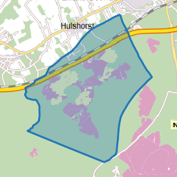 Verspreide huizen bosgebied Hulshorst