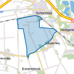 Verspreide huizen ten noorden van Westerlee