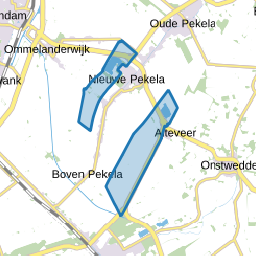 Verspreide huizen Nieuwe Pekela