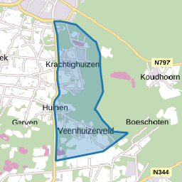 Verspreide huizen Krachtighuizen en omgeving
