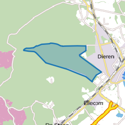 Verspreide huizen bosgebied Dieren