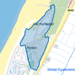 Petten-Centrum en Korfwater