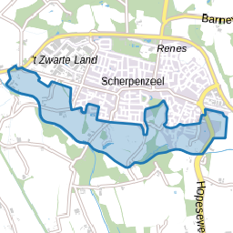 Verspreide huizen ten zuiden van Scherpenzeel