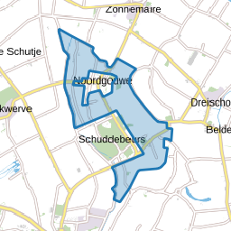 Verspreide huizen Noordgouwe en Schuddebeurs