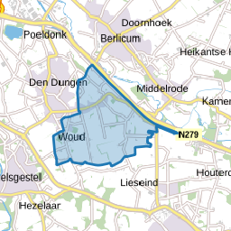 Verspreide huizen Spurk en 't Woud