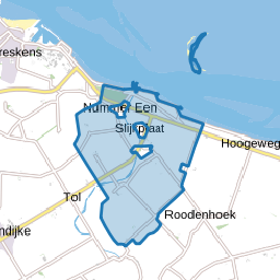 Verspreide huizen Nummer Eén en Slijkplaat