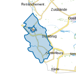 Verspreide huizen Sluis