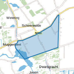 Verspreide huizen polder Halfweg