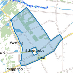Verspreide huizen Scheerwolde en Wetering