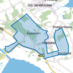 Verspreide huizen Kadoelen en omgeving