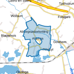 Verspreide huizen Abbega