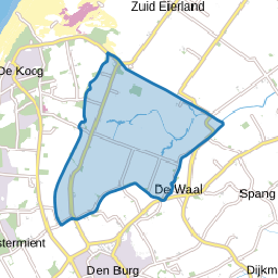 Verspreide huizen in de polders Burger Nieuwland