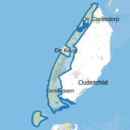 Verspreide huizen De Koog en het Duingebied