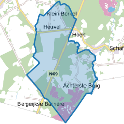 Verspreide huizen Klein Borkel en Achterste Brug