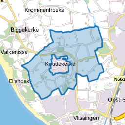 Verspreide huizen buiten recreatiegebied Koudekerke