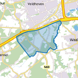Verspreide huizen ten zuiden van de E3-weg