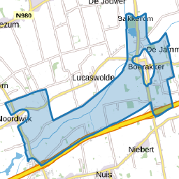 Verspreide huizen in het noordoosten