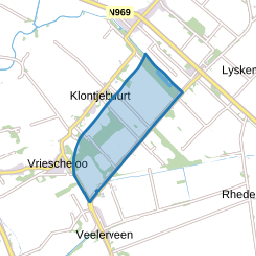 Verspreide huizen ten zuidoosten van Vriescheloo