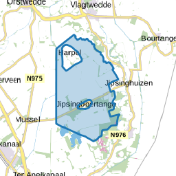 Verspreide huizen tussen Harpel en Sellingerbeetse