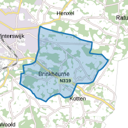 Verspreide huizen Brinkheurne en omgeving