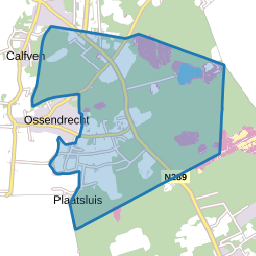 Verspreide huizen ten oosten van Ossendrecht