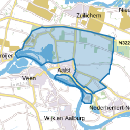 Verspreide huizen in de polder Aalst