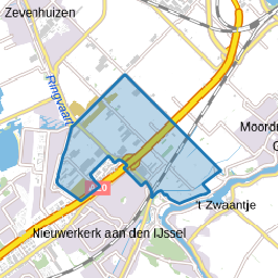 Verspreide bebouwing Zuidplaspolder Nieuwerkerk aan den IJss